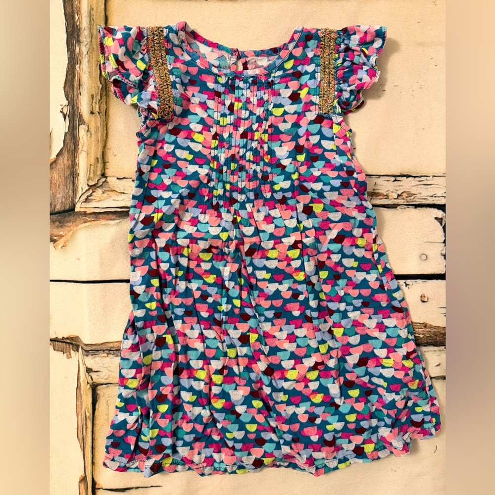 Cat & Jack Multicolor Patterned Kids Dress
